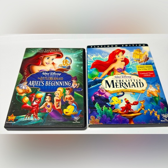 Disney The Little Mermaid DVD Bundle. Includes 2 - Picture 1 of 5
